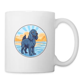 Épagneul Picard bleu race chien Cartoon Kawaii chien - Mug blanc - blanc - Droite