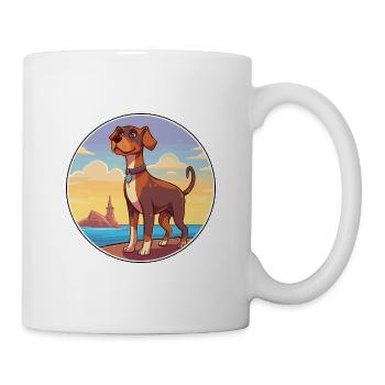 Braque Du Bourbonnais Hunderasse Cartoon Kawaii Hund - Tasse - Weiß - Rechts