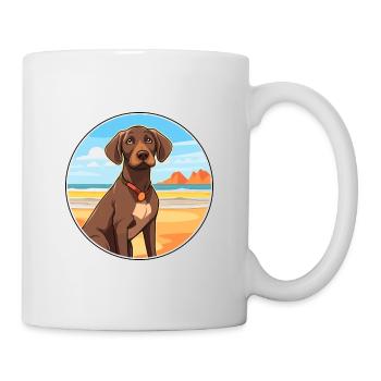 Burgos Pointer chien race Cartoon Kawaii Clipart - Mug blanc - blanc - Droite