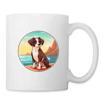Cao Da Serra De Aires Hunderasse Cartoon Kawaii Hund - Tasse - Weiß - Rechts