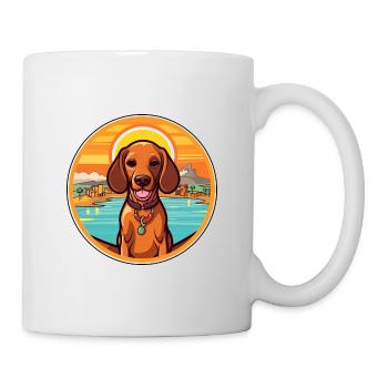 Cesky Fousek chien race dessin animé Kawaii Clipart chien - Mug blanc - blanc - Droite