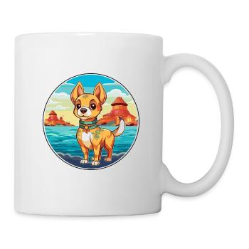Chinesische kaiserliche hunderasse cartoon kawaii clipart - Tasse - Weiß - Rechts