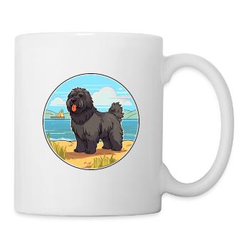 Bouvier Des Ardennes Race De Chien Cartoon Kawaii Chien - Mug blanc - blanc - Droite