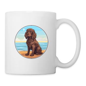 Boykin Épagneul chien race Cartoon Kawaii Clipart - Mug blanc - blanc - Droite
