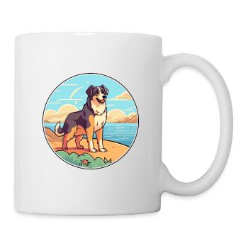 Bucovine chien de berger race Cartoon Kawaii Clipart - Mug blanc - blanc - Droite