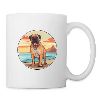 Bullmastiff chien race dessin animé Kawaii Clipart chien - Mug blanc - blanc - Droite