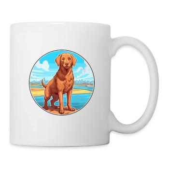 Chesapeake Bay Retriever Dog Breed Cartoon Kawaii - Mug - white - Right