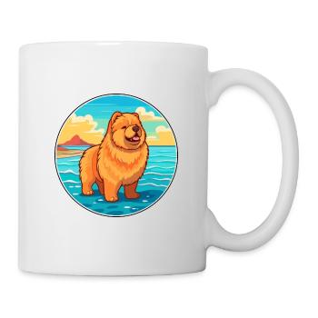 Chow Chow Hund Rasse Cartoon Kawaii Clipart Hund Haustier - Tasse - Weiß - Rechts