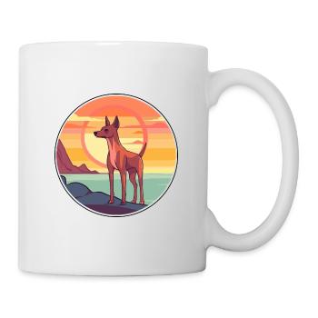 Cirneco Dell Ätna Hund Rasse Cartoon Kawaii Clipart - Tasse - Weiß - Rechts