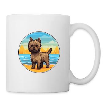 Cairn Terrier Hund Rasse Cartoon Kawaii Clipart Hund - Tasse - Weiß - Rechts