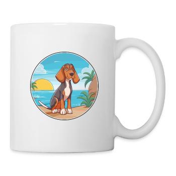 Canarian Warren Hound chien race dessin animé Kawaii chien - Mug blanc - blanc - Droite