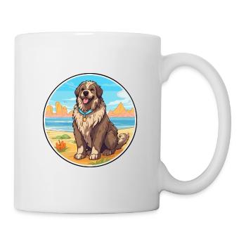 Caucasian Shepherd Dog Breed Cartoon Kawaii Dog - Mug - white - Right