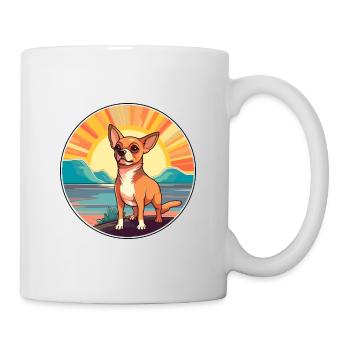 Chihuahua Dog Breed Cartoon Kawaii Clipart Dog Pet - Mug - white - Right