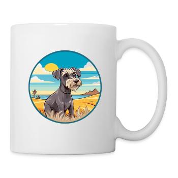 Chien Cesky Terrier race Cartoon Kawaii Clipart chien - Mug blanc - blanc - Droite
