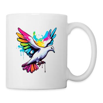 Dove of Peace / Bird / Animal / Flying / Wedding - Mug - white - Right