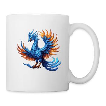 Phoenix / Vogel / Tier / Fabelwesen / Feuer - Tasse - Weiß - Rechts