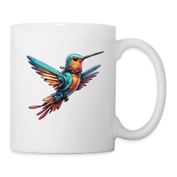 Colibri / Oiseau / Animal / Vol / Ailes / Plumes - Mug blanc - blanc - Droite