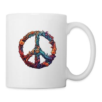 Love Peace and Harmonie / Hippie / Freiheit - Tasse - Weiß - Rechts
