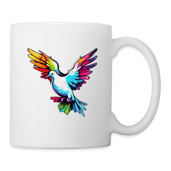 Dove of Peace / Bird / Animal / Flying / Wedding - Mug - white - Right