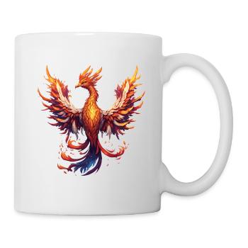 Phoenix / Bird / Animal / Mythical Creature / Fire - Mug - white - Right