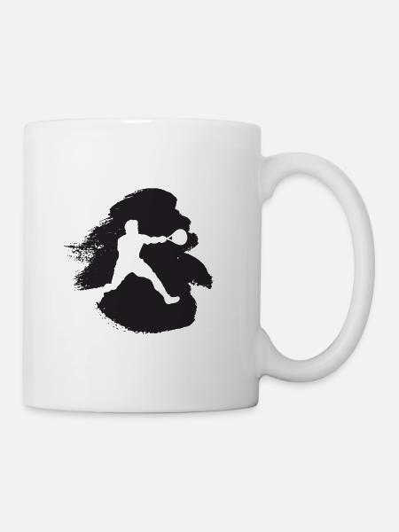 Squash Spieler Squashschläger Squash - Tasse - Weiß