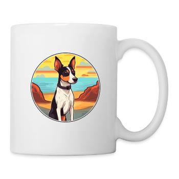 Decker Rat Terrier Race Chien Cartoon Kawaii Chien - Mug blanc - blanc - Droite
