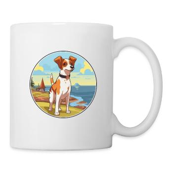 Danois Suédois Farmdog race chien Cartoon Kawaii - Mug blanc - blanc - Droite