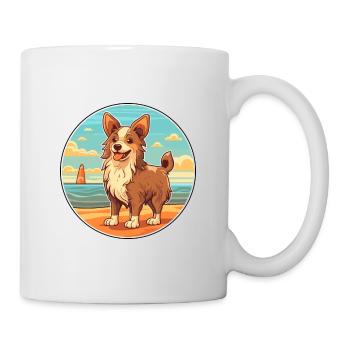 Drentsche Patrijshond Race De Chien Cartoon Kawaii Chien - Mug blanc - blanc - Droite