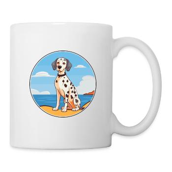 Dalmatiner Hund Rasse Cartoon Kawaii Clipart Hund Haustier - Tasse - Weiß - Rechts