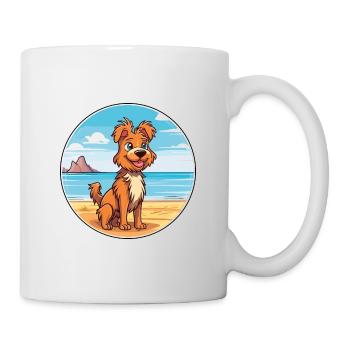 Drentse Patrijshond Race de chien Cartoon Kawaii Chien - Mug blanc - blanc - Droite