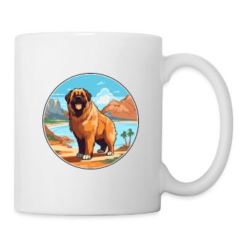 Estrela Mountain Dog Breed Cartoon Kawaii Clipart - Mug - white - Right