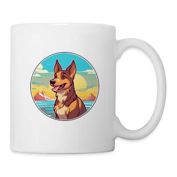 Garafian Shepherd Dog Breed Cartoon Kawaii Clipart - Mug - white - Right