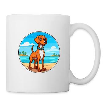 Gascon Saintongeois Race De Chien Cartoon Kawaii Chien - Mug blanc - blanc - Droite