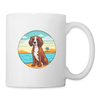 German Spaniel Dog Breed Cartoon Kawaii Clipart - Mug - white - Right
