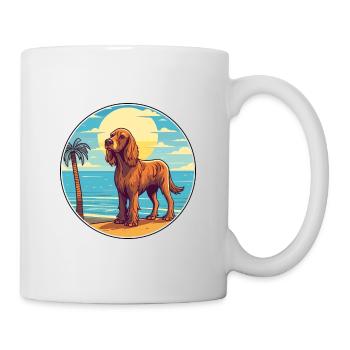 Englischer Cocker Spaniel Hund Rasse Cartoon Kawaii - Tasse - Weiß - Rechts