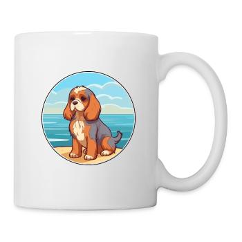 Anglais Jouet Épagneul Chien Race Dessin Animé Kawaii Chien - Mug blanc - blanc - Droite