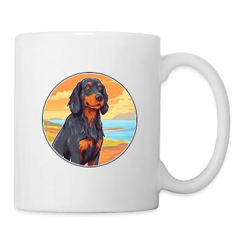 Gordon Setter chien race Cartoon Kawaii Clipart chien - Mug blanc - blanc - Droite