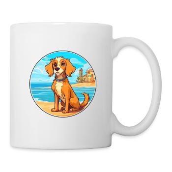 Havenese chien race dessin animé Kawaii Clipart chien animal de compagnie - Mug blanc - blanc - Droite