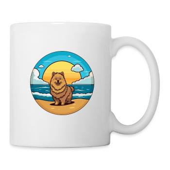 Eurasier Dog Breed Cartoon Kawaii Clipart Dog Pet - Mug - white - Right