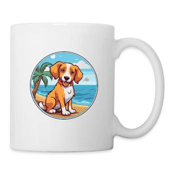 Kanni chien race dessin animé Kawaii Clipart aquarelle - Mug blanc - blanc - Droite