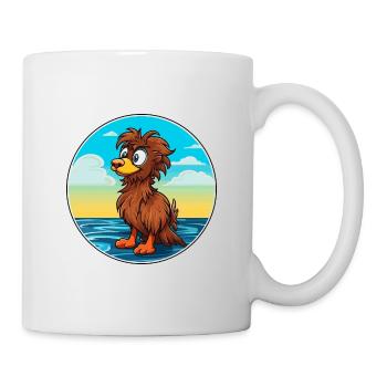 Griffon Nivernais chien race Cartoon Kawaii Clipart - Mug blanc - blanc - Droite