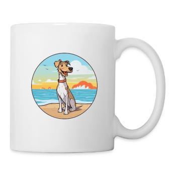 Möwe Terrier Hund Rasse Cartoon Kawaii Clipart Hund - Tasse - Weiß - Rechts