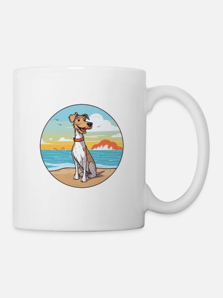 Möwe Terrier Hund Rasse Cartoon Kawaii Clipart Hund - Tasse - Weiß