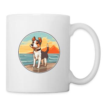 Terrier japonais chien race Cartoon Kawaii Clipart - Mug blanc - blanc - Droite