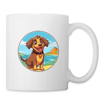 Kai Ken chien race dessin animé Kawaii Clipart chien animal de compagnie - Mug blanc - blanc - Droite