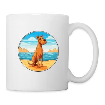 Irish Terrier Hund Rasse Cartoon Kawaii Clipart Hund - Tasse - Weiß - Rechts