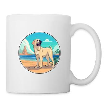 Kangal chien race dessin animé Kawaii Clipart aquarelle - Mug blanc - blanc - Droite