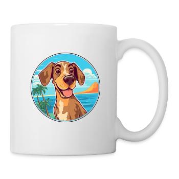 Kintamani chien race dessin animé Kawaii Clipart chien animal de compagnie - Mug blanc - blanc - Droite