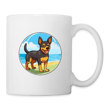 Lancashire Heeler Hund Rasse Cartoon Kawaii Clipart - Tasse - Weiß - Rechts