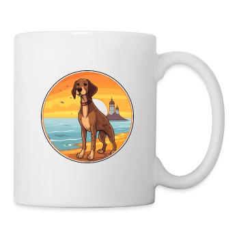 Litauischer Hund Rasse Cartoon Kawaii Clipart - Tasse - Weiß - Rechts